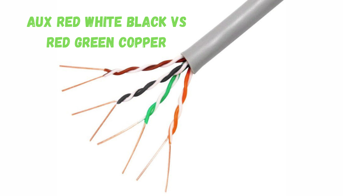 aux red white black vs red green copper